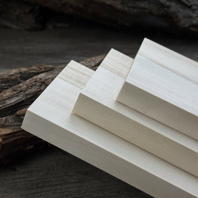 Set of 3 Flat Linden Wood Carving Blanks - 6