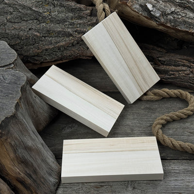 Set of 3 Flat Linden Wood Carving Blanks - 7