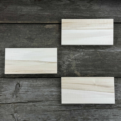 Set of 3 Flat Linden Wood Carving Blanks - 4