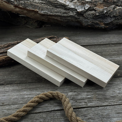 Set of 3 Flat Linden Wood Carving Blanks - 5