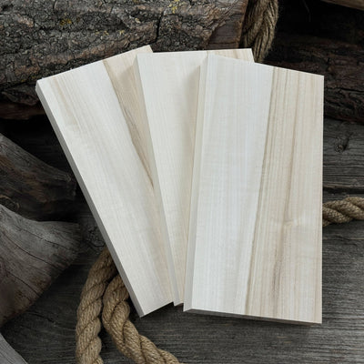 Set of 3 Flat Linden Wood Carving Blanks - 2