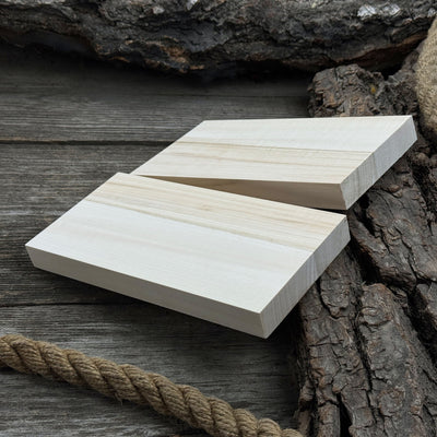 Set of 3 Flat Linden Wood Carving Blanks - 10