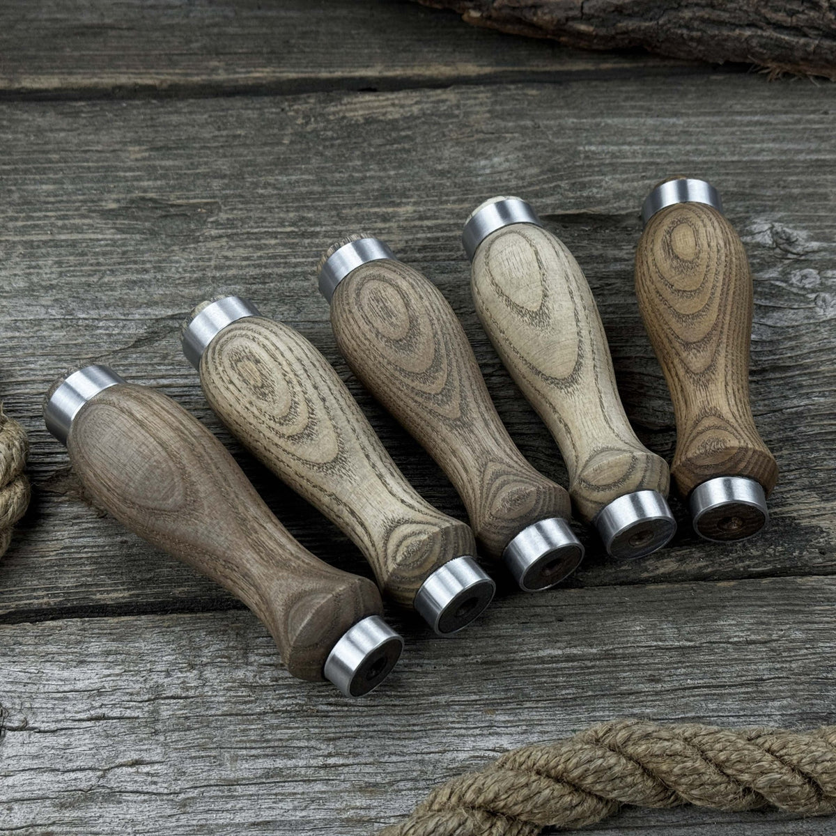Set of 5 Ash Wood Replacement Handles - Sharky Forged Steel Tools