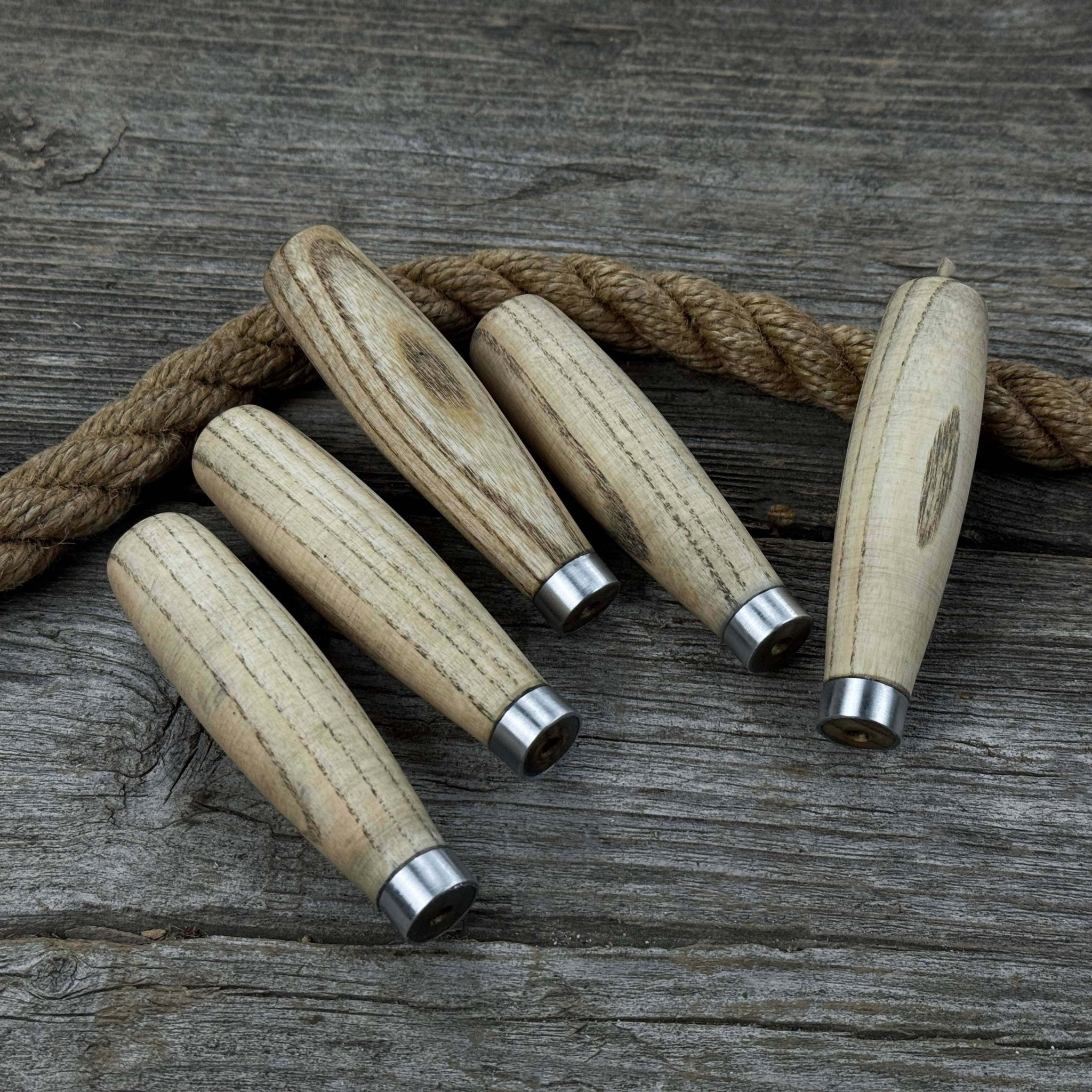 Set of 5 Compact Ash Wood Handles - 2