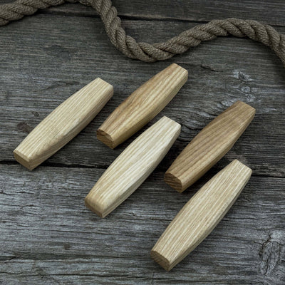 Set of 5 Replacement Wooden Handles for Knives and Drawknives - 2