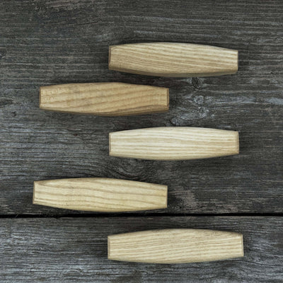 Set of 5 Replacement Wooden Handles for Knives and Drawknives - 1