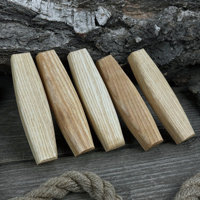 Set of 5 Replacement Wooden Handles for Knives and Drawknives - 2