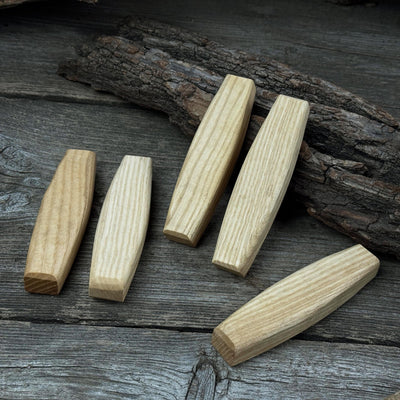 Set of 5 Replacement Wooden Handles for Knives and Drawknives - 5