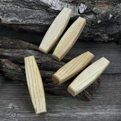 Set of 5 Replacement Wooden Handles for Knives and Drawknives - 9