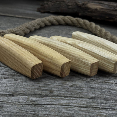 Set of 5 Replacement Wooden Handles for Knives and Drawknives - 10