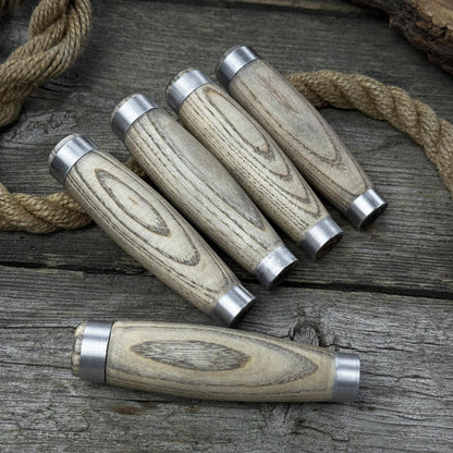 Set of 5 Replacement Wooden Handles with Aluminum Rings - 4