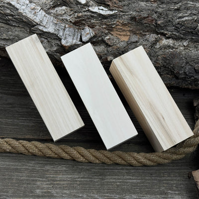 Set of 6 Large Linden Wood Carving Blanks - 8