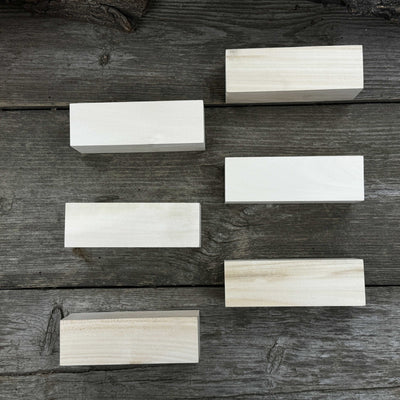Set of 6 Large Linden Wood Carving Blanks - 1