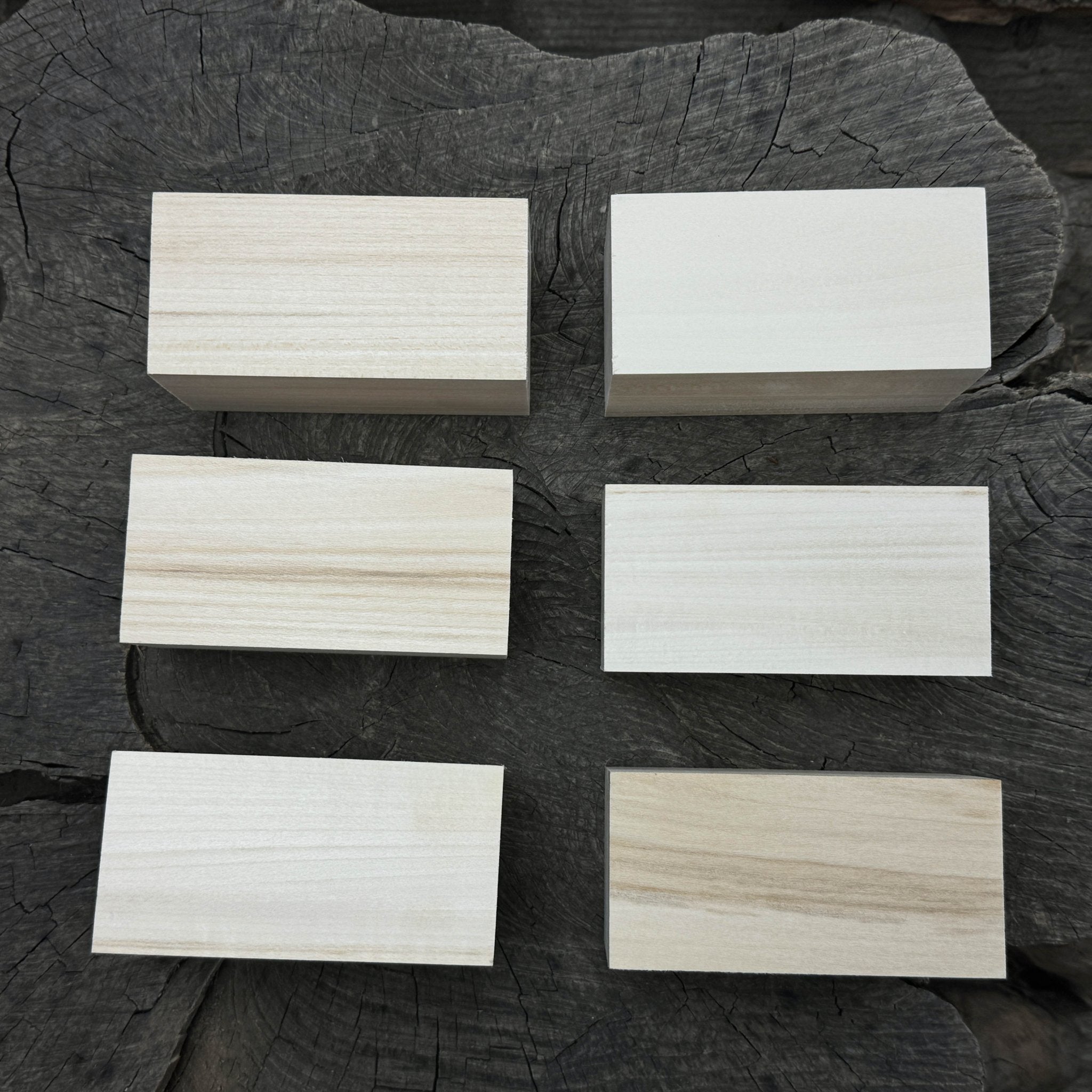 Set of 6 Linden Wood Carving Blanks, 10 × 5 × 5 cm (3.94 × 1.97 × 1.97 inches) - 1