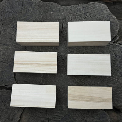 Set of 6 Linden Wood Carving Blanks, 10 × 5 × 5 cm (3.94 × 1.97 × 1.97 inches) - 2