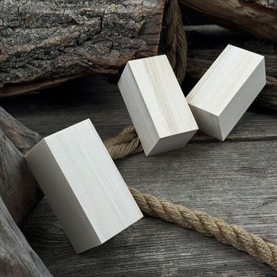 Set of 6 Linden Wood Carving Blanks, 10 × 5 × 5 cm (3.94 × 1.97 × 1.97 inches) - 2