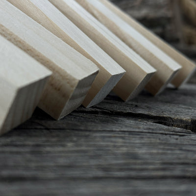 Set of 6 Linden Wood Carving Blanks, 10 x 2 x 2 cm (3.94 x 0.79 x 0.79 in) - 3