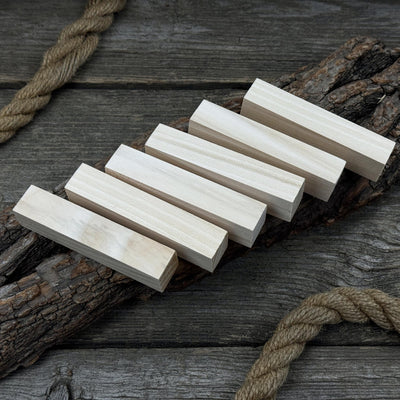 Set of 6 Linden Wood Carving Blanks, 10 x 2 x 2 cm (3.94 x 0.79 x 0.79 in) - 8
