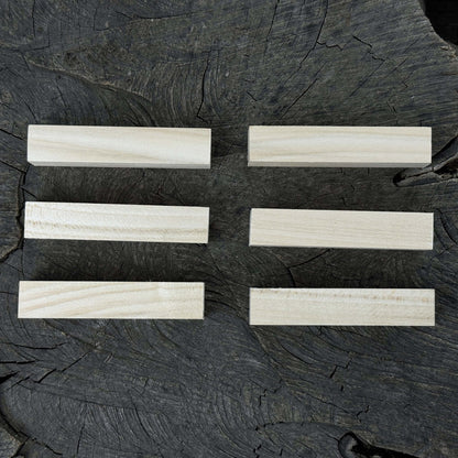 Set of 6 Linden Wood Carving Blanks, 10 x 2 x 2 cm (3.94 x 0.79 x 0.79 in) - 1