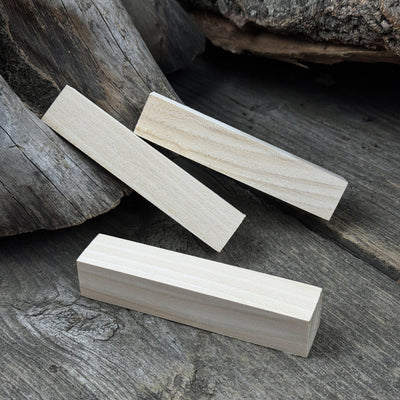 Set of 6 Linden Wood Carving Blanks, 10 x 2 x 2 cm (3.94 x 0.79 x 0.79 in) - 10