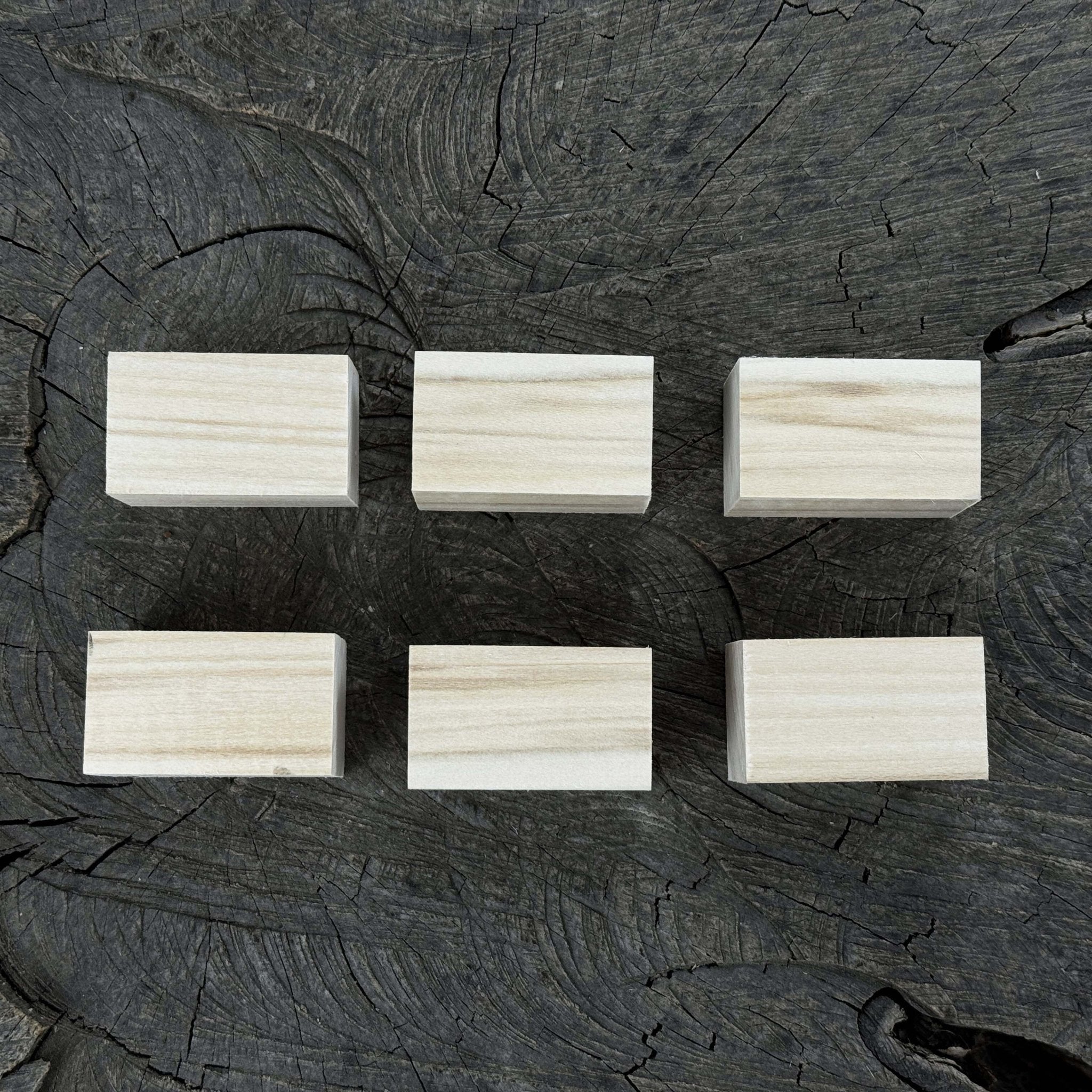 Set of 6 Linden Wood Carving Blanks, 5 × 3 × 3 cm (1.97 × 1.18 × 1.18 in) - 1