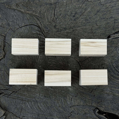 Set of 6 Linden Wood Carving Blanks, 5 × 3 × 3 cm (1.97 × 1.18 × 1.18 in) - 2