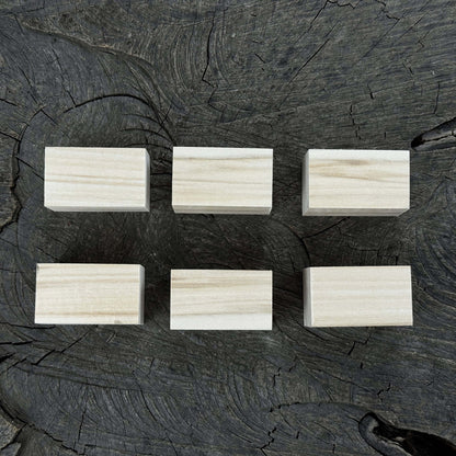 Set of 6 Linden Wood Carving Blanks, 5 × 3 × 3 cm (1.97 × 1.18 × 1.18 in) - 1