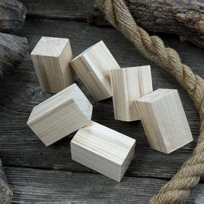 Set of 6 Linden Wood Carving Blanks, 5 × 3 × 3 cm (1.97 × 1.18 × 1.18 in) - 3