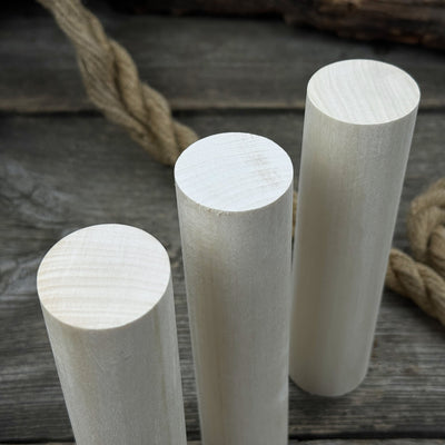 Set of 6 Round Linden Wood Carving Blanks - 6