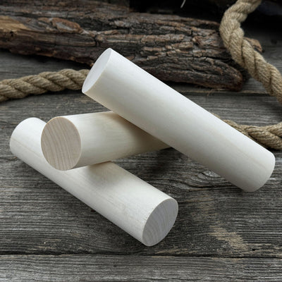 Set of 6 Round Linden Wood Carving Blanks - 8