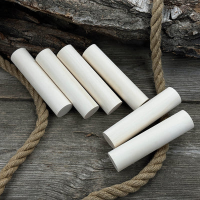 Set of 6 Round Linden Wood Carving Blanks - 10