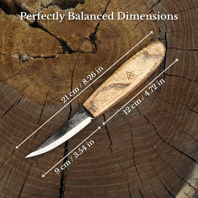 Sloyd Carving Knife with Leather Sheath, Blade 9 cm (3.54 inches) - 2