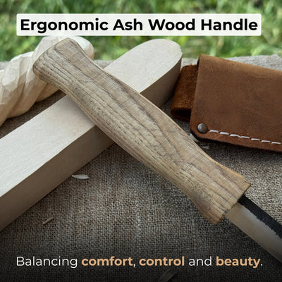 Sloyd Knife with Leather Sheath, 8 cm (3.15 inches) - 3