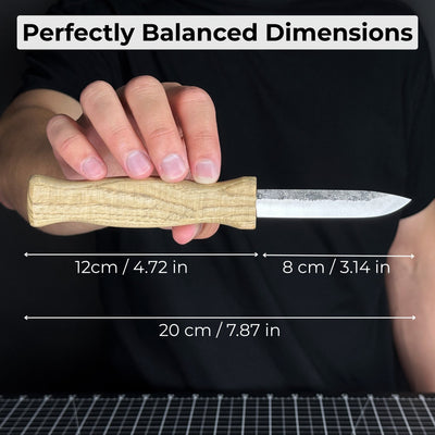 Sloyd Knife with Leather Sheath, 8 cm (3.15 inches) - 5