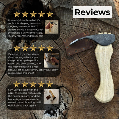 Small Adze with Straight (Flat) Blade, 5.5 cm (2.2 in) - 10