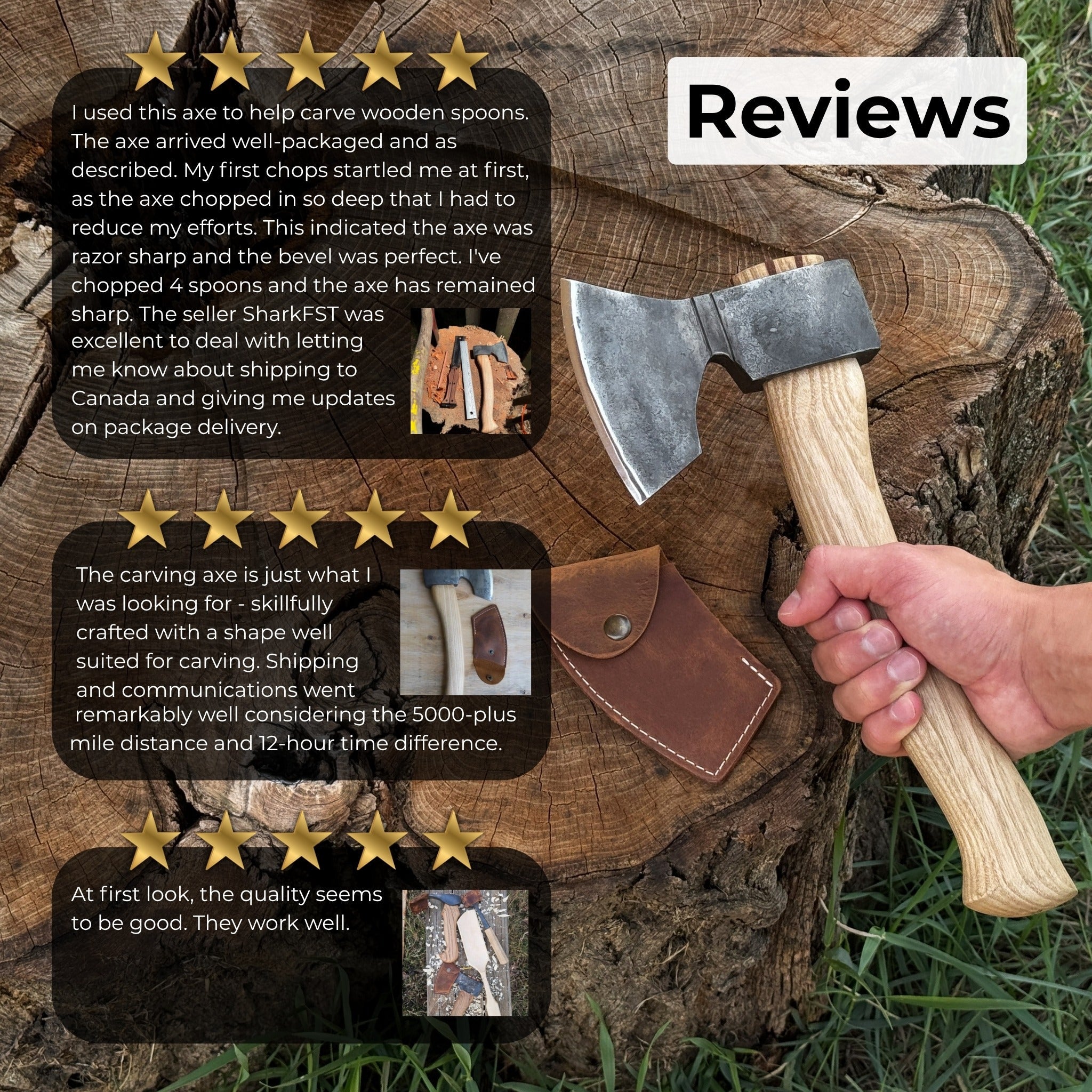 Small Carving Axe, 0.65 kg (1.43 lb) - 11