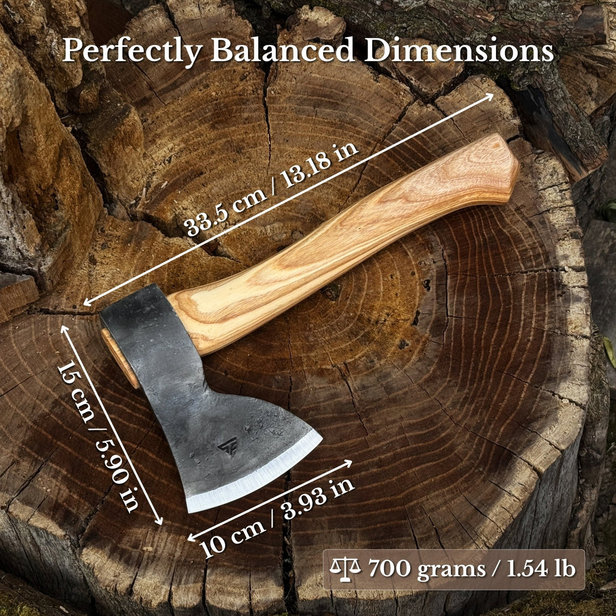 Small Carving Axe, 0.7 kg (1.54 lb) - 2