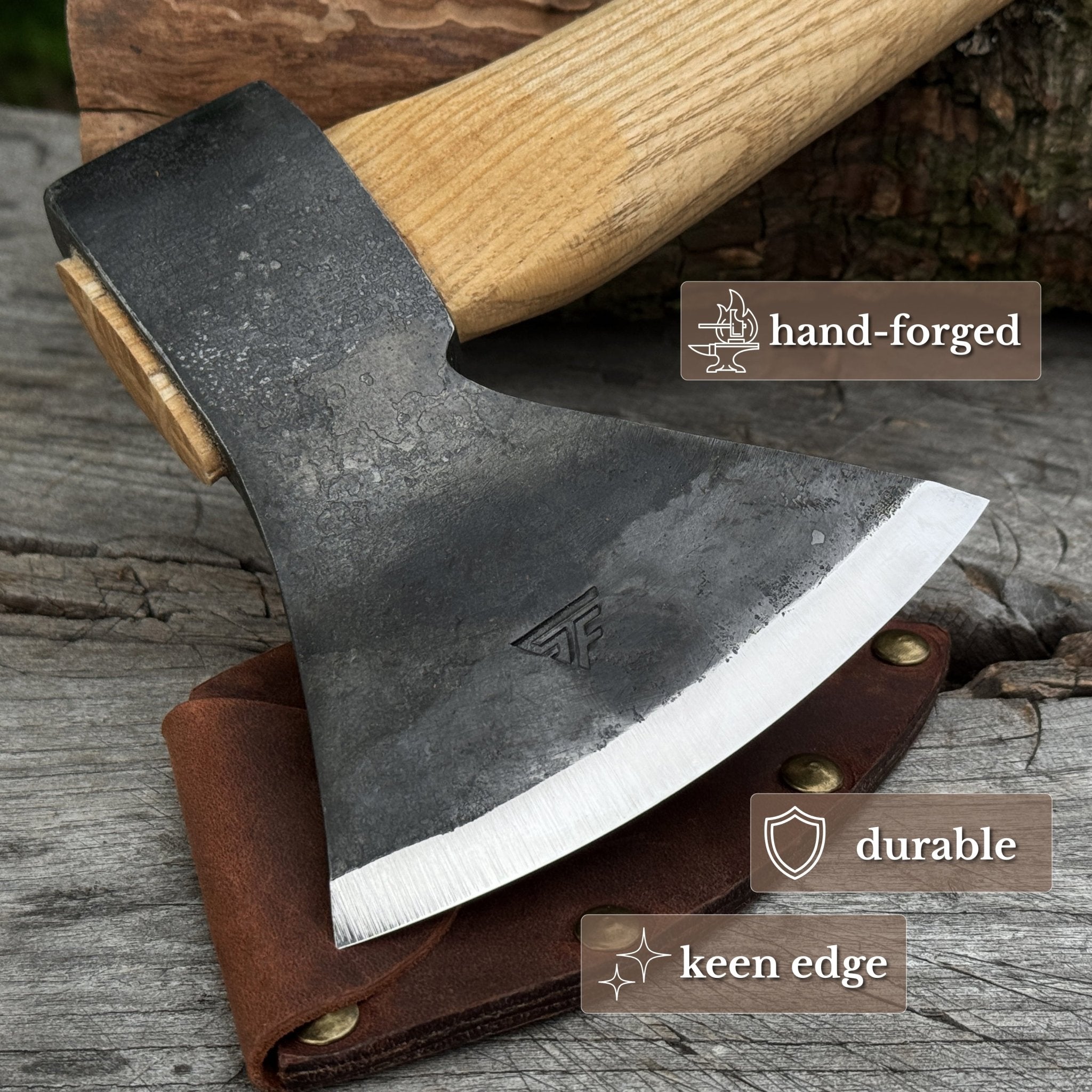 Small Carving Axe, 630 g (1.39 lb) - 3