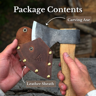 Small Carving Axe, 630 g (1.39 lb) - 9