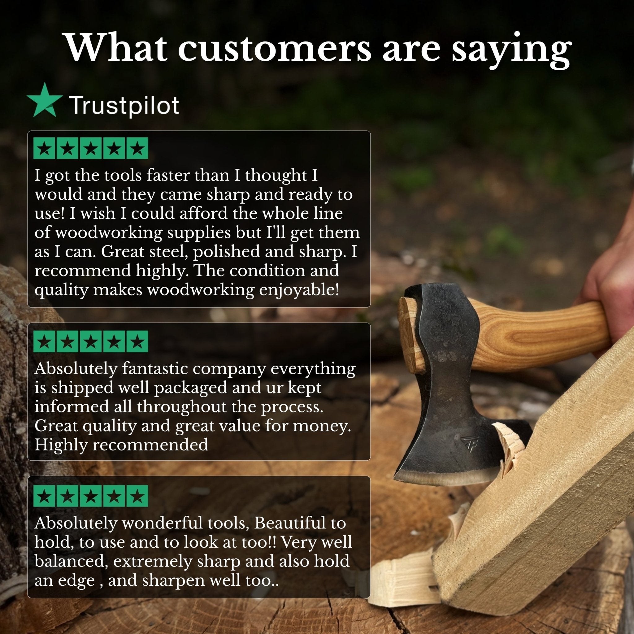 Small Carving Axe, 650 g (1.43 lb) - 11