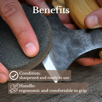 Small Carving Axe, 650 g (1.43 lb) - 8