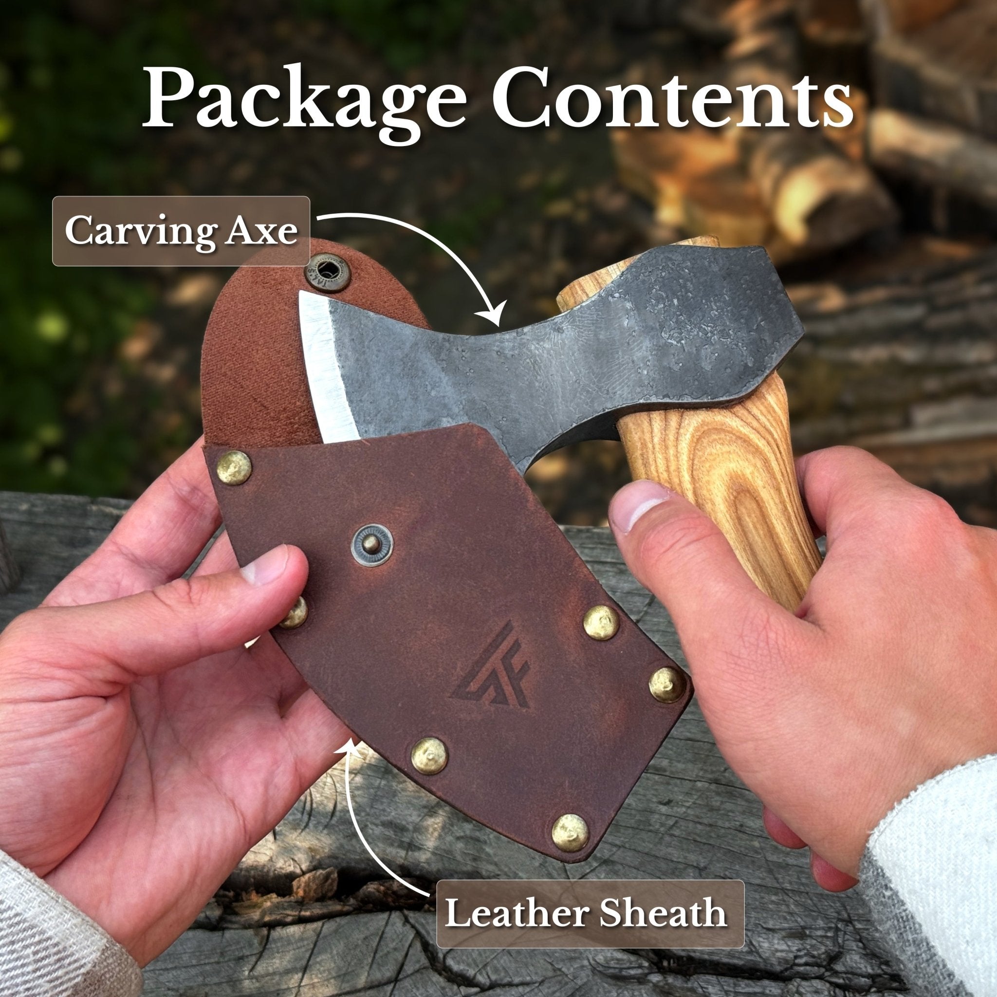 Small Carving Axe, 650 g (1.43 lb) - 9