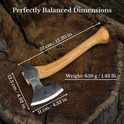Small Carving Axe, 650 g (1.43 lb) - 2