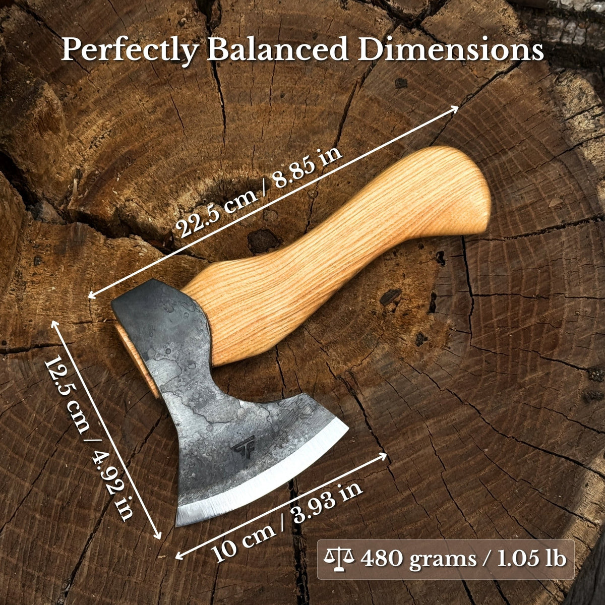 Small Carving Axe with Belt Loop, 0.47 kg (1 lb) - 2