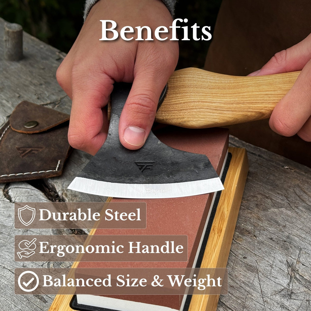 Small Carving Axe with Belt Loop, 0.47 kg (1 lb) - 8