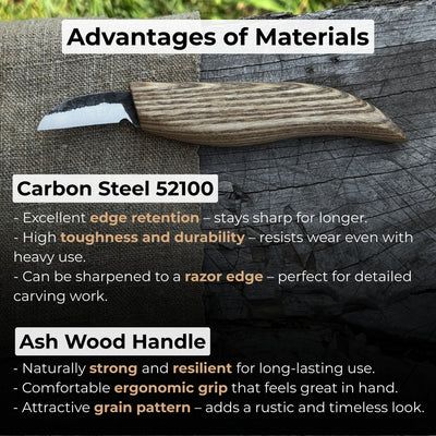 Small Chip Carving Knife, 3 cm (1.2 inches) - 4