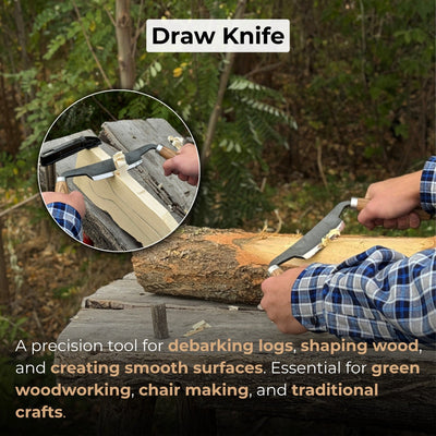 Small Curved Drawknife (Push/Pull), 10.5 cm (4.13 inches) - 7