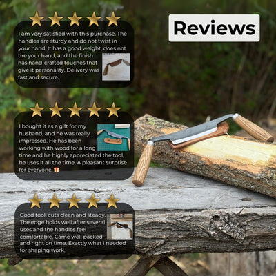 Small Curved Drawknife (Push/Pull), 10.5 cm (4.13 inches) - 9