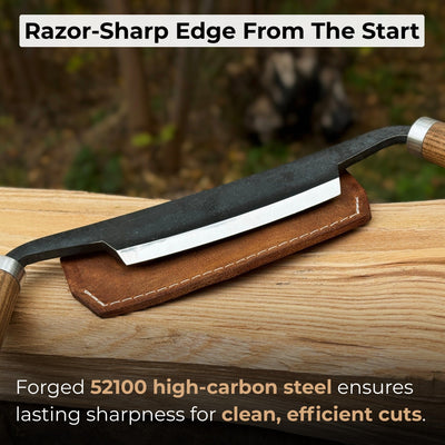 Small Curved Drawknife (Push/Pull), 10.5 cm (4.13 inches) - 2