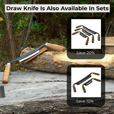 Small Curved Drawknife (Push/Pull), 10.5 cm (4.13 inches) - 10